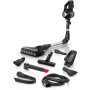 Aspirador vertical Bosch BCS711PET — sem fios 18 V, 40 min de autonomia, 0,3 l sem saco, para pavimentos duros e tapetes, vermelho/preto