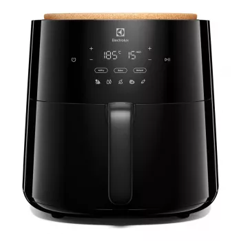Fritadeira de ar quente Electrolux EAF7B – 6,8 L, 1800 W, controlo tátil, 8 programas, máx. 200 °C, preto