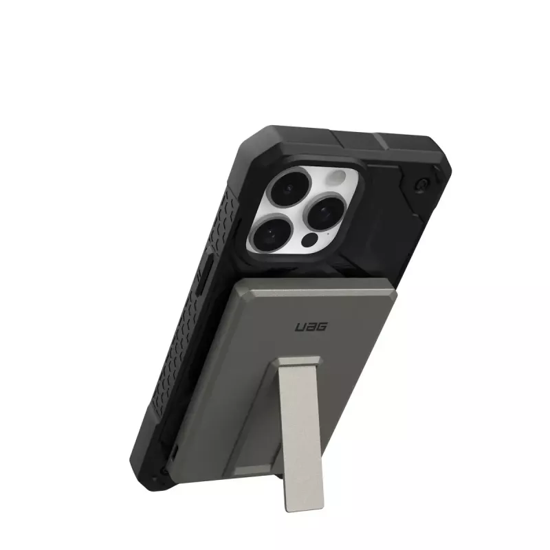 Urban Armor Gear 9B4417113636 Ultra Slim Rugged power bank sem fios magnético, 5000 mAh, 20 W, titânio