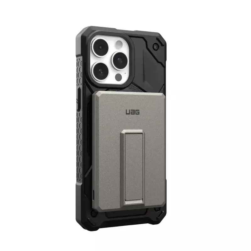 Urban Armor Gear 9B4417113636 Ultra Slim Rugged power bank sem fios magnético, 5000 mAh, 20 W, titânio
