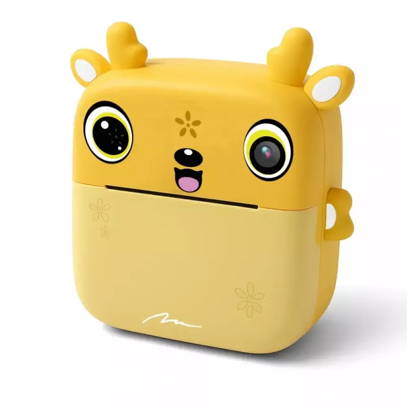 Máquina fotográfica digital para criança MEDIA-TECH SNAPI MT4108 — 8 MP interpolados, LCD 1280x720, 1000 mAh, USB-C, slot microSD, amarelo