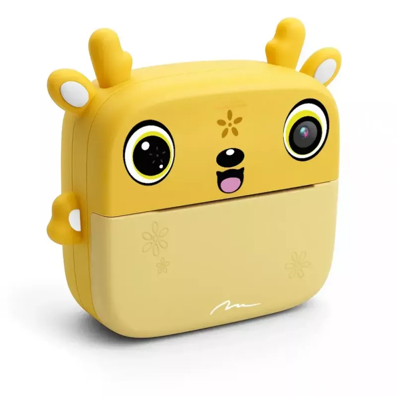 Máquina fotográfica digital para criança MEDIA-TECH SNAPI MT4108 — 8 MP interpolados, LCD 1280x720, 1000 mAh, USB-C, slot microSD, amarelo