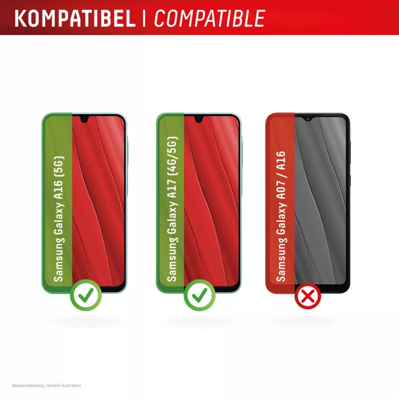 Proteção de ecrã Displex (10H) para Samsung Galaxy A17 (4G/5G)/A16, moldura de montagem Eco, resistente a riscos