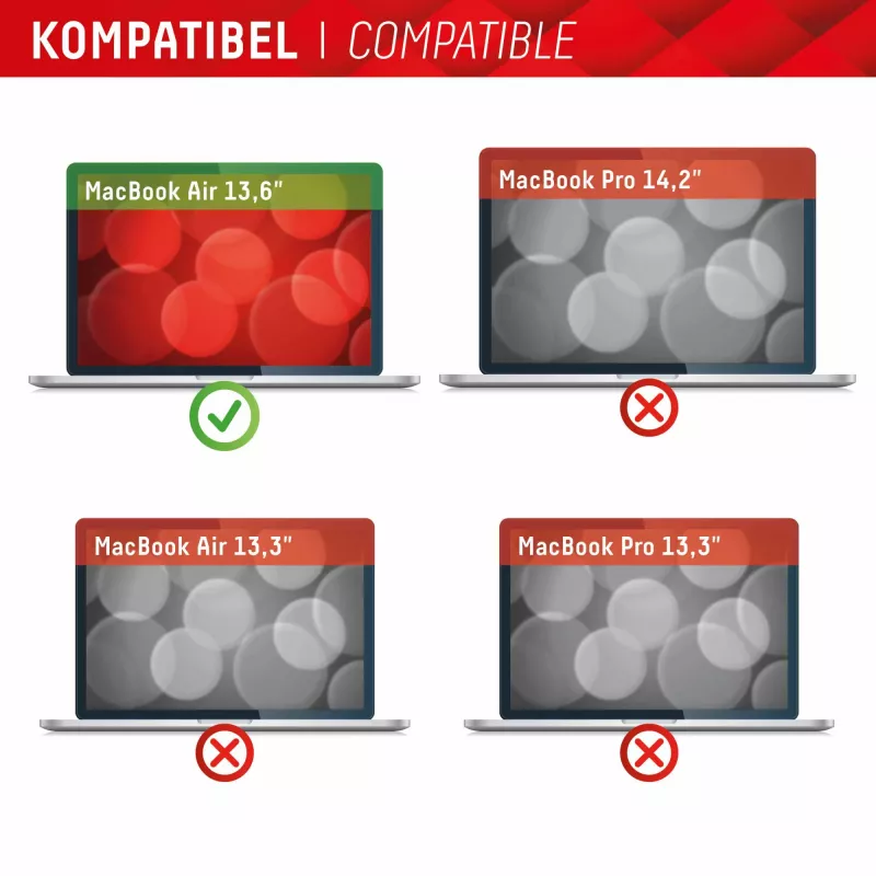 Filtro de privacidade magnético de 2 vias Displex PRIVACY SAFE para MacBook Air 13,6''