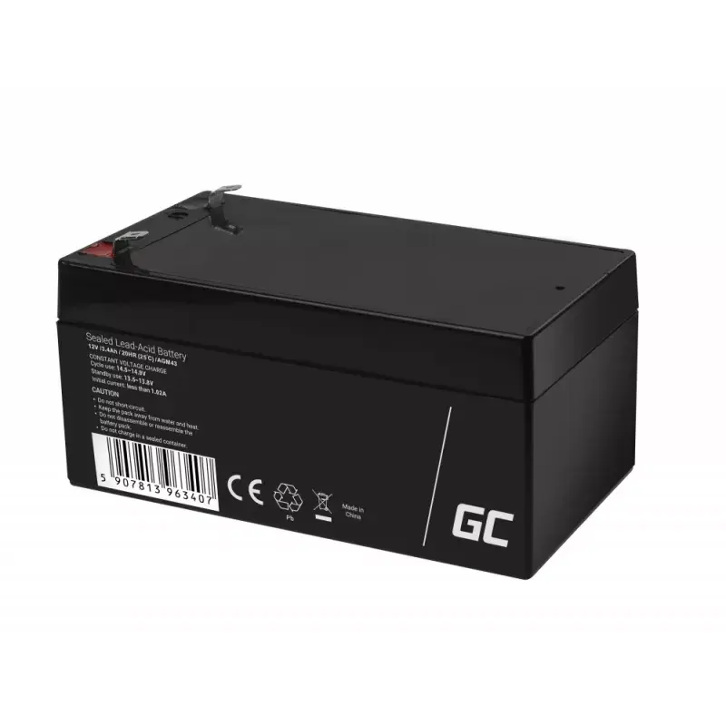 Bateria Green Cell AGM43 peça para modelo telecomandado preto