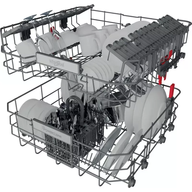 Máquina de lavar loiça de encastrar WHIRLPOOL WIP 4T133 PE S — 14 conjuntos de louça, 60 cm, 43 dB, classe energética D
