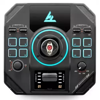 Thrustmaster Sol-R 4 HOTAS preto USB joystick + alavanca de controlo de motor analógico/digital PC