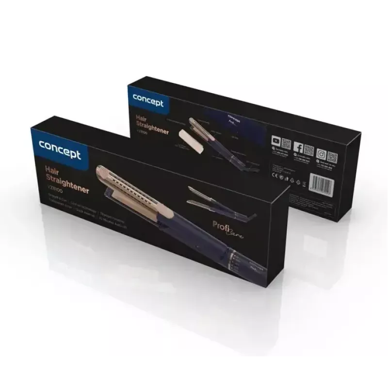 Concept Profi Care VZ8100 alisador de cabelo, azul/dourado