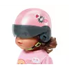 Zapf Creation BABY born 835937 E-Scooter capacete para boneca, 43 cm, rosa/preto, 3+