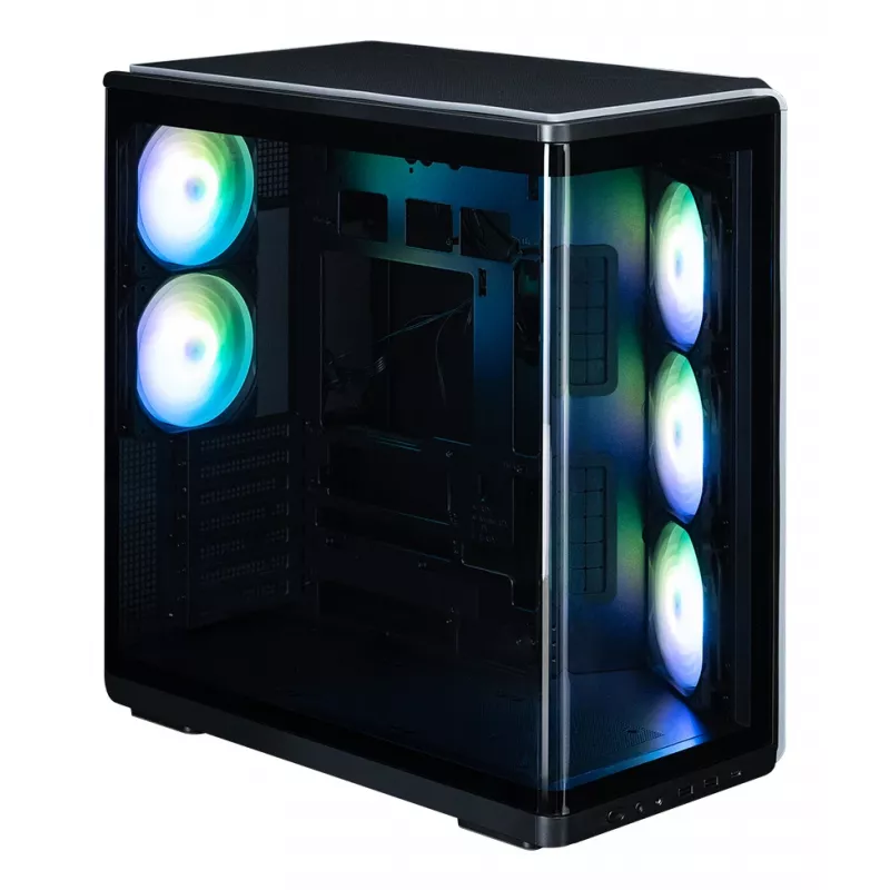 Zalman P60 caixa Mid-Tower, preta, 5 ventoinhas ARGB