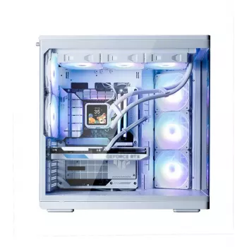 Caixa de PC ZALMAN P60 Mid-Tower com 5 ventoinhas ARGB, branco