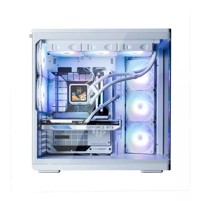 Caixa de PC ZALMAN P60 Mid-Tower com 5 ventoinhas ARGB, branco
