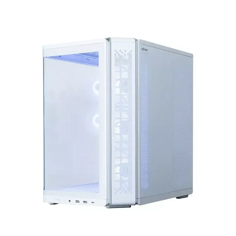 Caixa de PC ZALMAN P60 Mid-Tower com 5 ventoinhas ARGB, branco