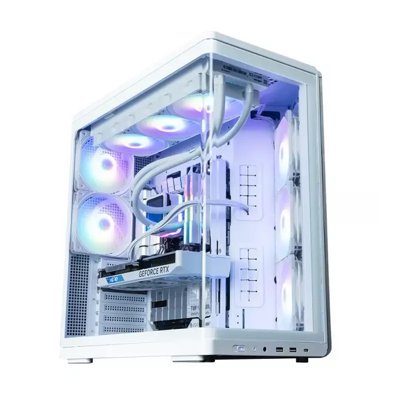 Caixa de PC ZALMAN P60 Mid-Tower com 5 ventoinhas ARGB, branco