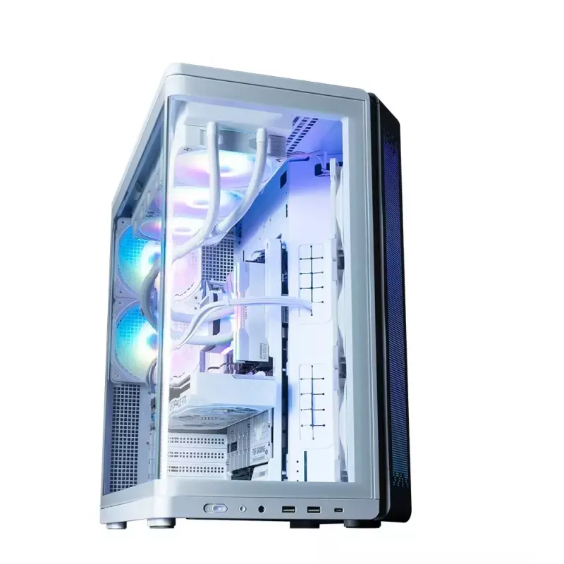 Caixa de PC ZALMAN P60 Mid-Tower com 5 ventoinhas ARGB, branco