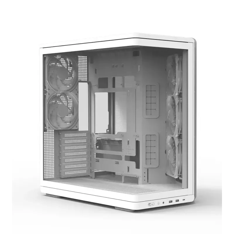 Caixa de PC ZALMAN P60 Mid-Tower com 5 ventoinhas ARGB, branco