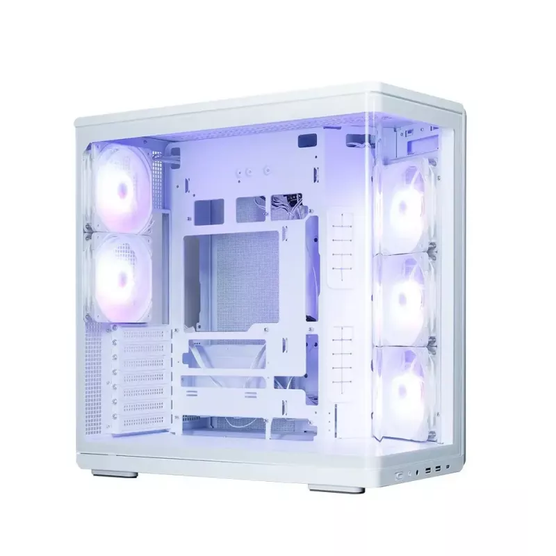 Caixa de PC ZALMAN P60 Mid-Tower com 5 ventoinhas ARGB, branco