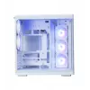 Caixa de PC ZALMAN P60 Mid-Tower com 5 ventoinhas ARGB, branco