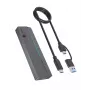 Caixa para SSD M.2 SATA/NVMe ICY BOX com USB 3.2 Gen 2 Type-C e iluminação RGB