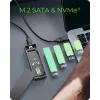 Caixa para SSD M.2 SATA/NVMe ICY BOX com USB 3.2 Gen 2 Type-C e iluminação RGB