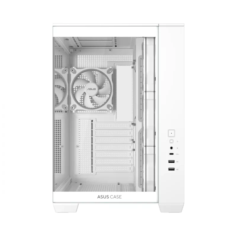 ASUS A32 PLUS TG ARGB caixa de computador, branca, vidro temperado