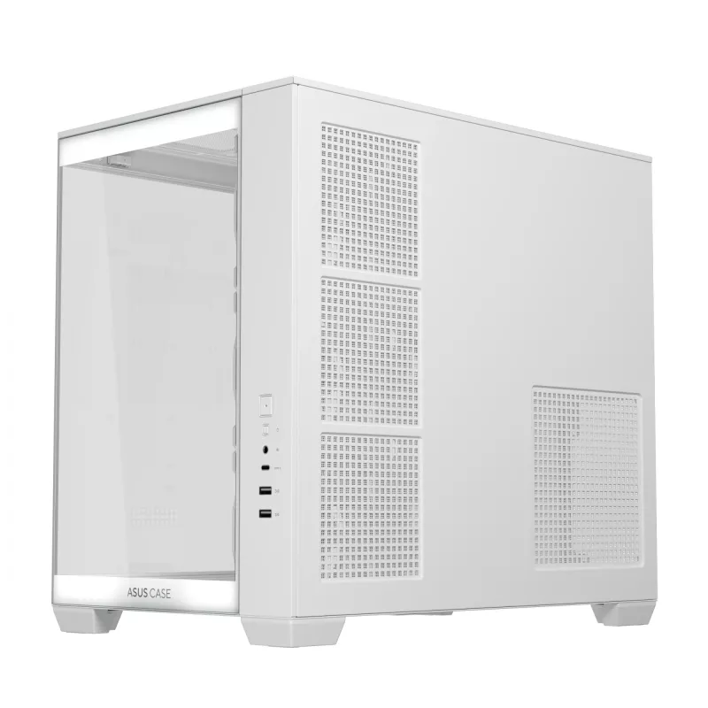 ASUS A32 PLUS TG ARGB caixa de computador, branca, vidro temperado