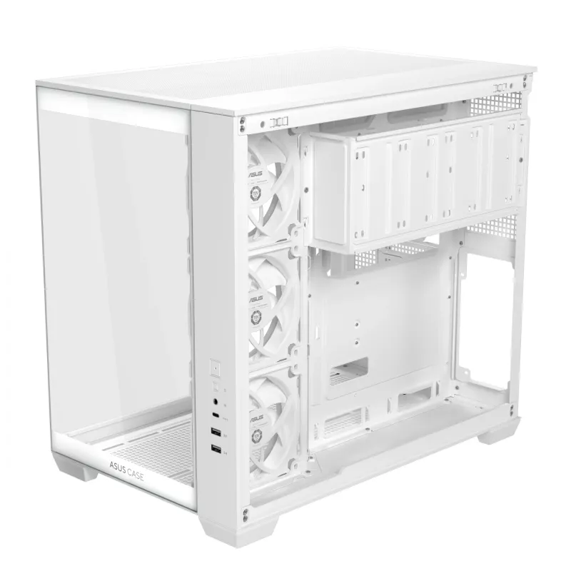 ASUS A32 PLUS TG ARGB caixa de computador, branca, vidro temperado