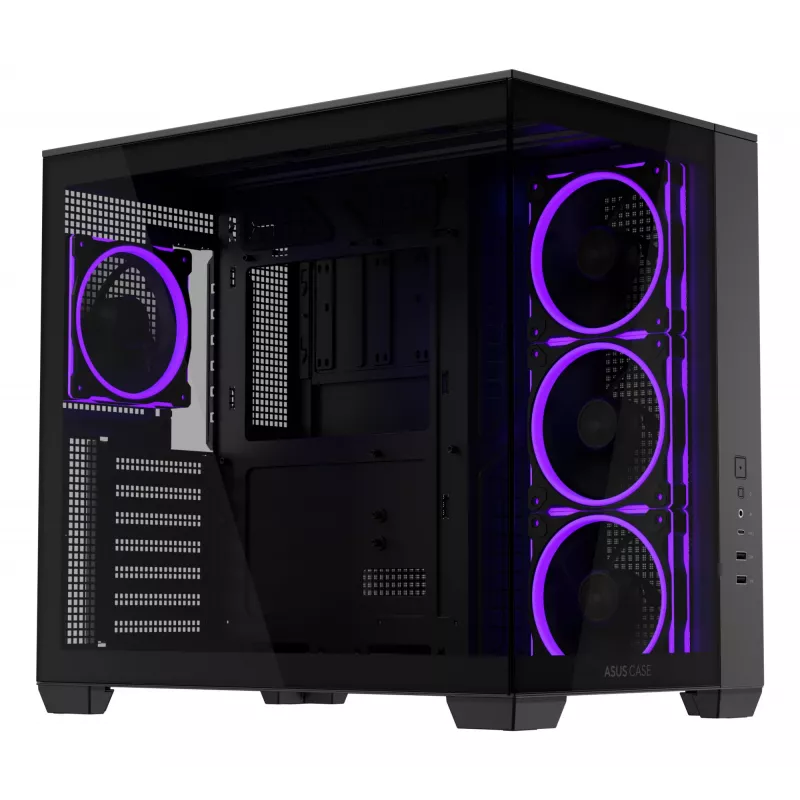 Caixa de PC ASUS A32 PLUS TG ARGB, preta, ATX/micro ATX/Mini-ITX