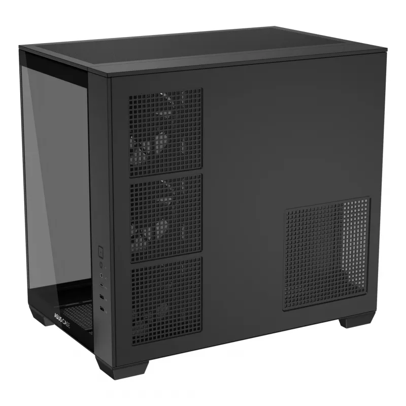 Caixa de PC ASUS A32 PLUS TG ARGB, preta, ATX/micro ATX/Mini-ITX