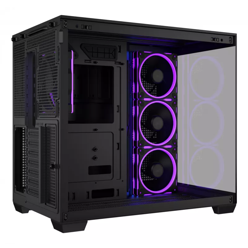 Caixa de PC ASUS A32 PLUS TG ARGB, preta, ATX/micro ATX/Mini-ITX