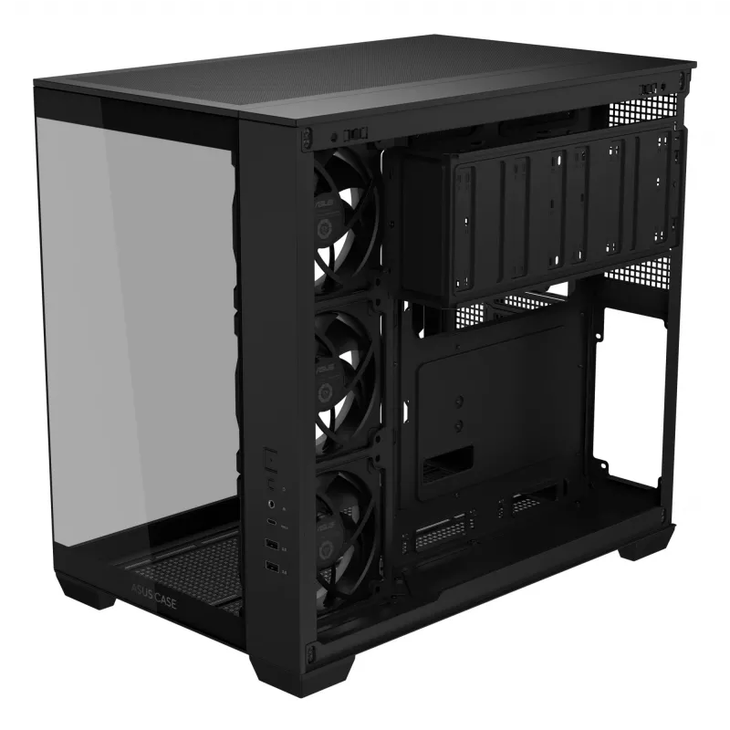 Caixa de PC ASUS A32 PLUS TG ARGB, preta, ATX/micro ATX/Mini-ITX