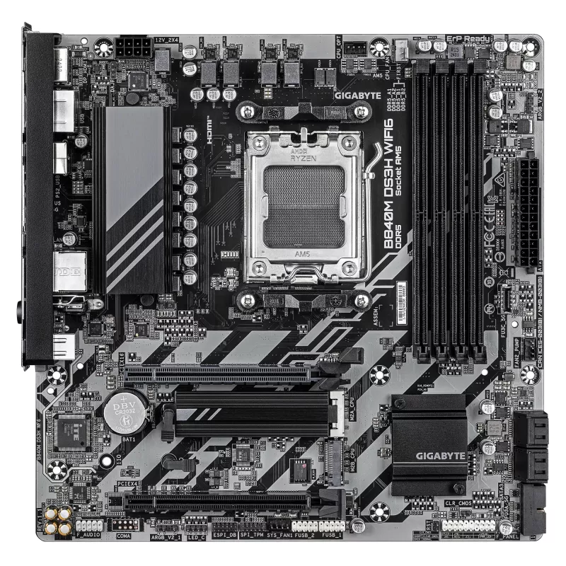 Placa principal GIGABYTE B840M DS3H WIFI6, AMD B840, Socket AM5, Micro ATX, DDR5