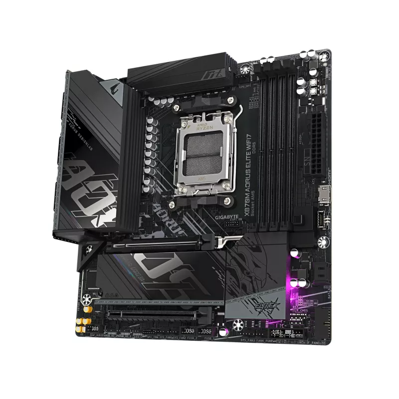 Placa-mãe GIGABYTE X870M AORUS ELITE WIFI7, AMD X870, Socket AM5, ATX
