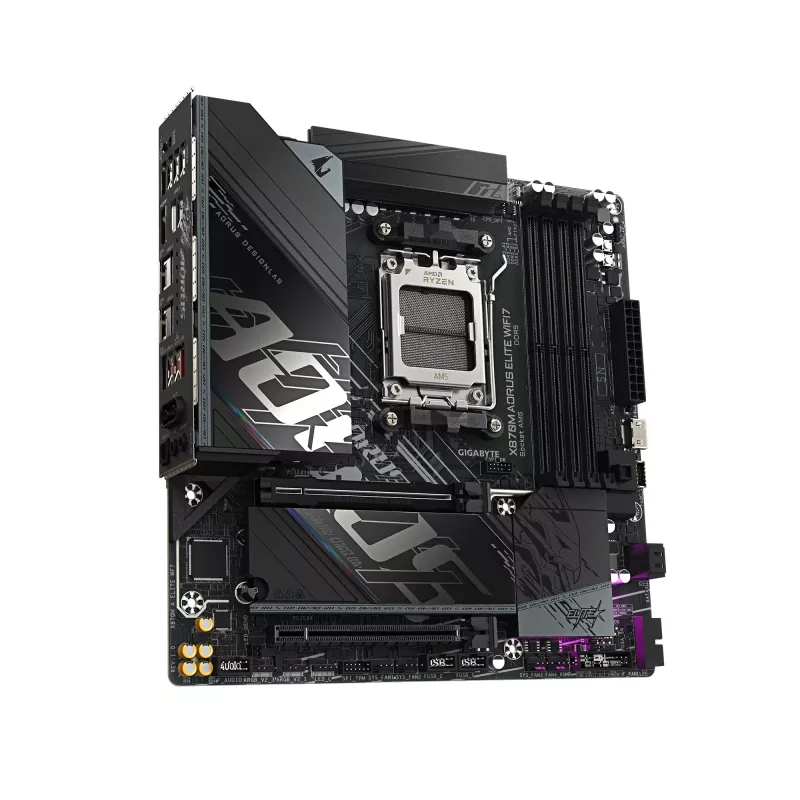 Placa-mãe GIGABYTE X870M AORUS ELITE WIFI7, AMD X870, Socket AM5, ATX