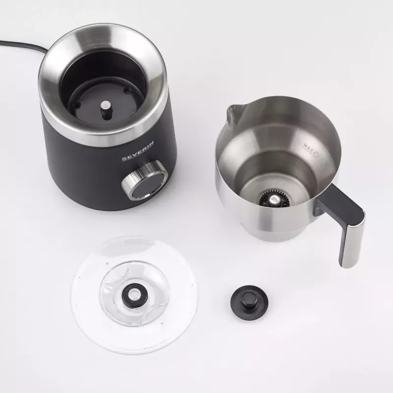 Automático Severin Spuma 700 Plus preto aço inoxidável