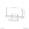 Kit de suporte para portátil Neomounts AV45-500BL para ecrãs de 43 a 110 polegadas, VESA até 600x400, máx. 2,5 kg, 900×242×640 mm