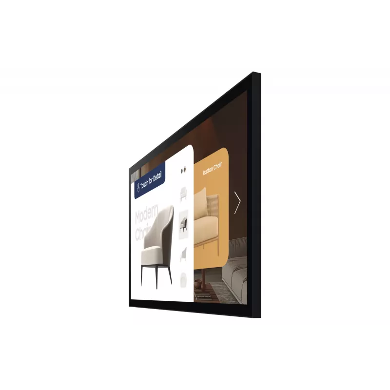Ecrã de sinalização digital Samsung QM32C-T 81,3 cm (32 polegadas) LCD Wi-Fi 400 cd/m² Full HD preto ecrã tátil Tizen 7.0 16/7