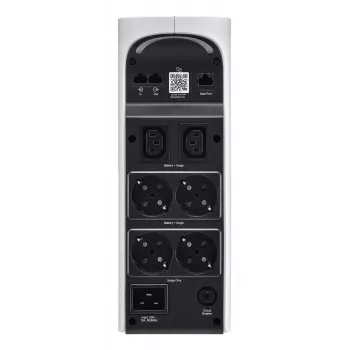 APC Back-UPS Pro, 2200VA/1320W, Torre, 230V, 4 saídas Schuko e 2 saídas IEC C13, iluminação RGB, onda sinusoidal pura, Arctic (branco)