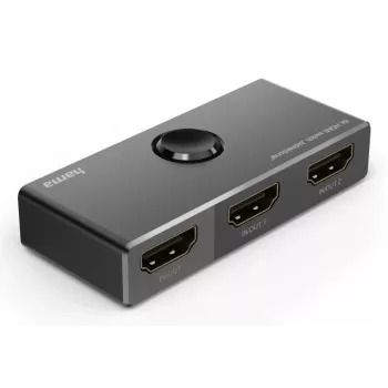 Comutador bidirecional HDMI 8K HAMA — 1 entrada para 2 saídas / 2 entradas para 1 saída, modelo 00205324