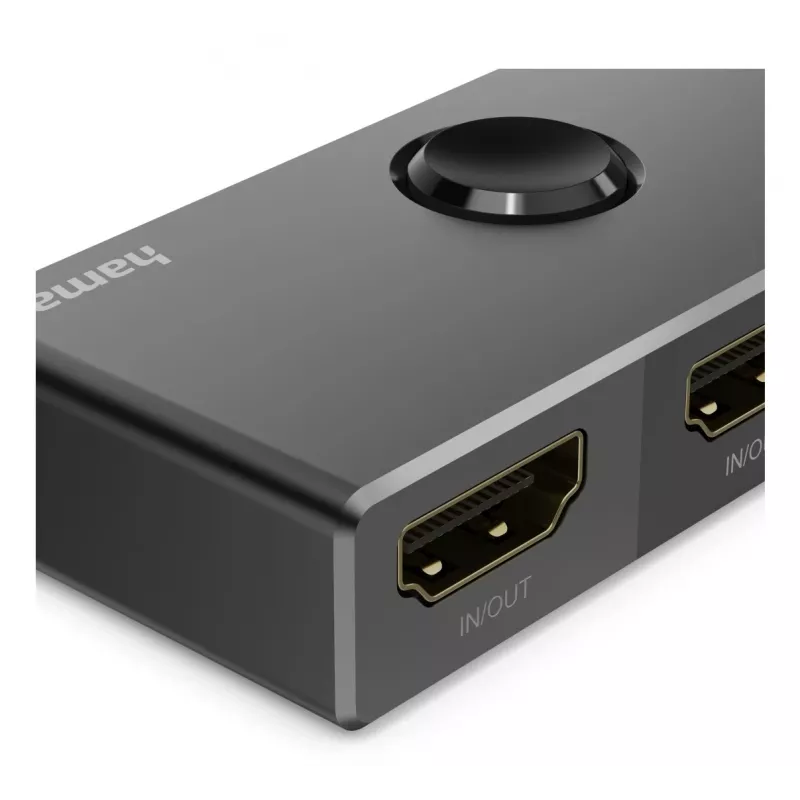 Comutador bidirecional HDMI 8K HAMA — 1 entrada para 2 saídas / 2 entradas para 1 saída, modelo 00205324