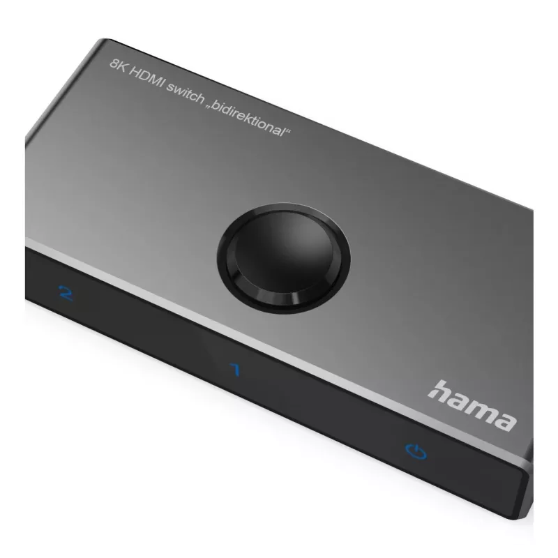 Comutador bidirecional HDMI 8K HAMA — 1 entrada para 2 saídas / 2 entradas para 1 saída, modelo 00205324
