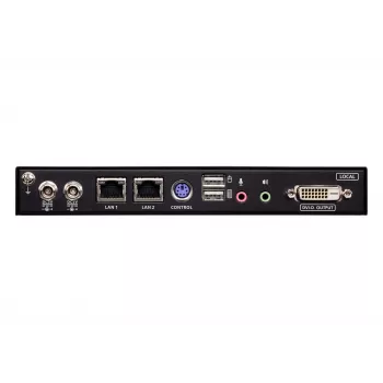 ATEN Switch KVM sobre IP DVI de porta única com acesso partilhado 1 local/remoto