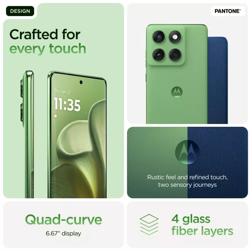 Motorola edge 60 16,9 cm (6,67 polegadas) Dual SIM Android 15 5G USB Type-C 12 GB 512 GB 5200 mAh verde