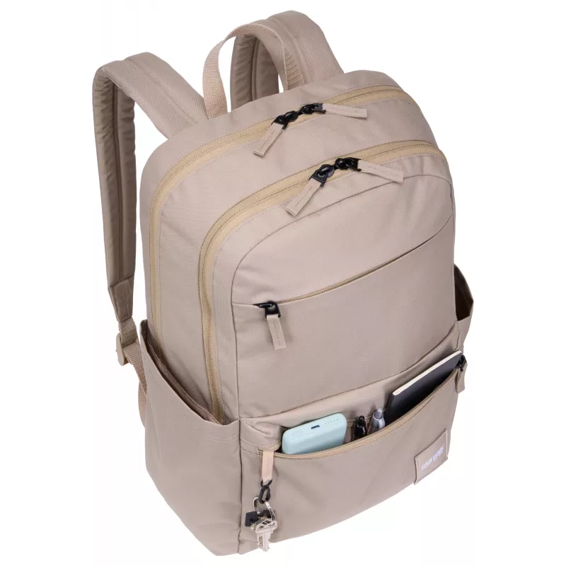 Mochila Case Logic Campus CCAM3216 Boulder bege, mochila casual bege em poliéster