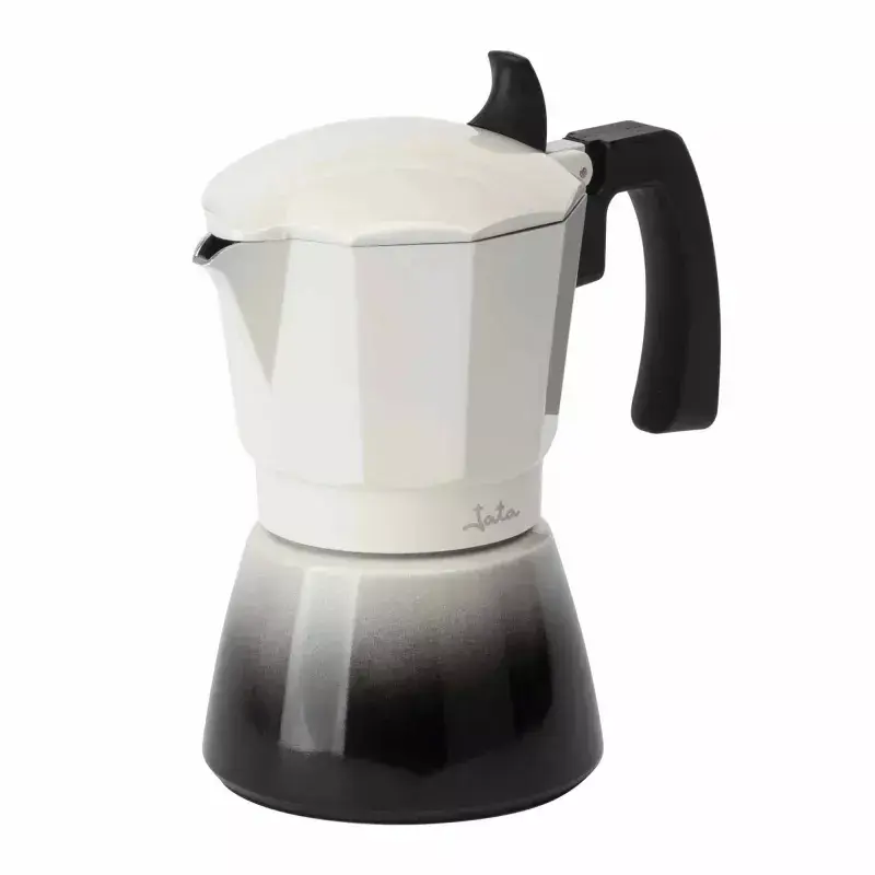 Jata HCAF2412 cafeteira moka, 12 chávenas (0,7 l), alumínio, compatível com indução, base de 10,8 cm