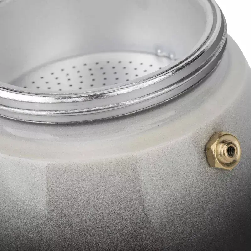 Jata HCAF2412 cafeteira moka, 12 chávenas (0,7 l), alumínio, compatível com indução, base de 10,8 cm