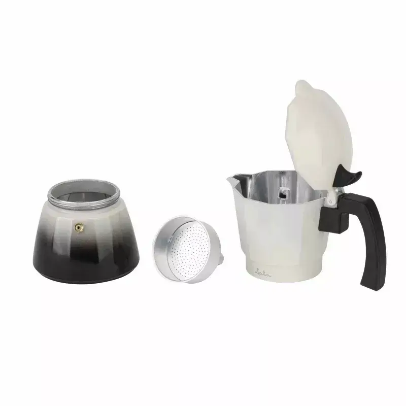 Jata HCAF2412 cafeteira moka, 12 chávenas (0,7 l), alumínio, compatível com indução, base de 10,8 cm