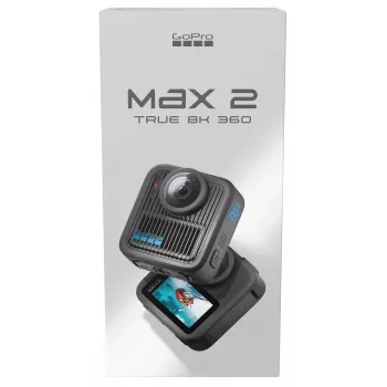 Action cam GoPro MAX 2 – 29,5 MP, vídeo 8K Ultra HD a 100 fps, GPS, Wi‑Fi, LCD integrado