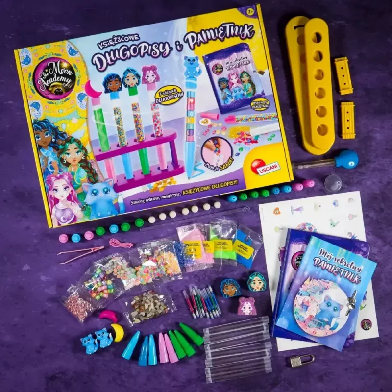 Conjunto educativo Liscianigiochi Moon Academy — canetas lunares e diário