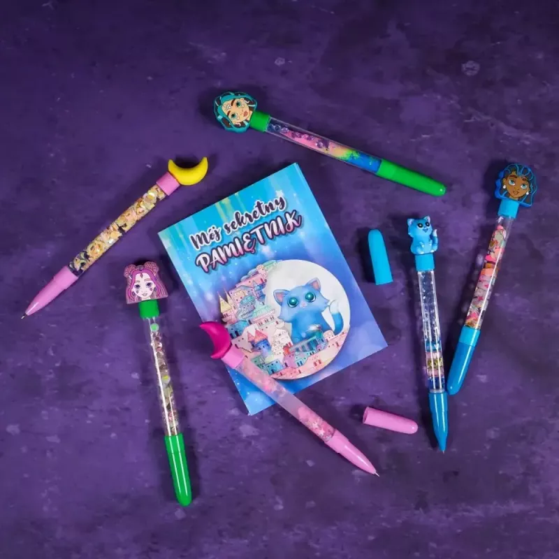 Conjunto educativo Liscianigiochi Moon Academy — canetas lunares e diário